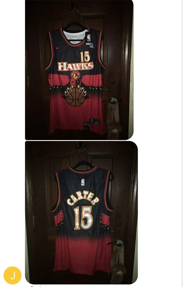 Men's Atlanta Hawks #15 Vince Carter Stitched NBA Jersey Men's Atlanta Hawks #15 Vince Carter Stitched NBA Jersey